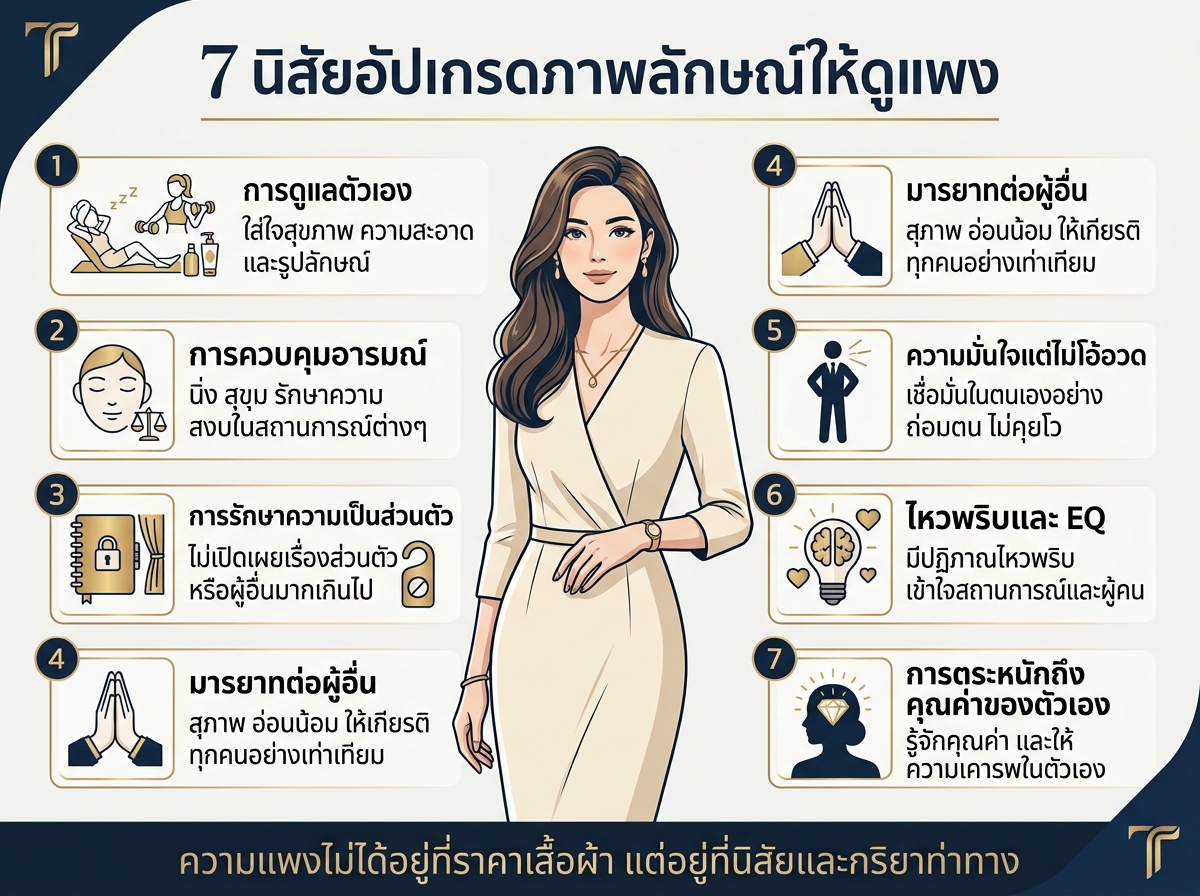 7 นิสัยอัปเกรดภาพลักษณ์ให้ดู แพง แบบไม่ต้องตะโกน