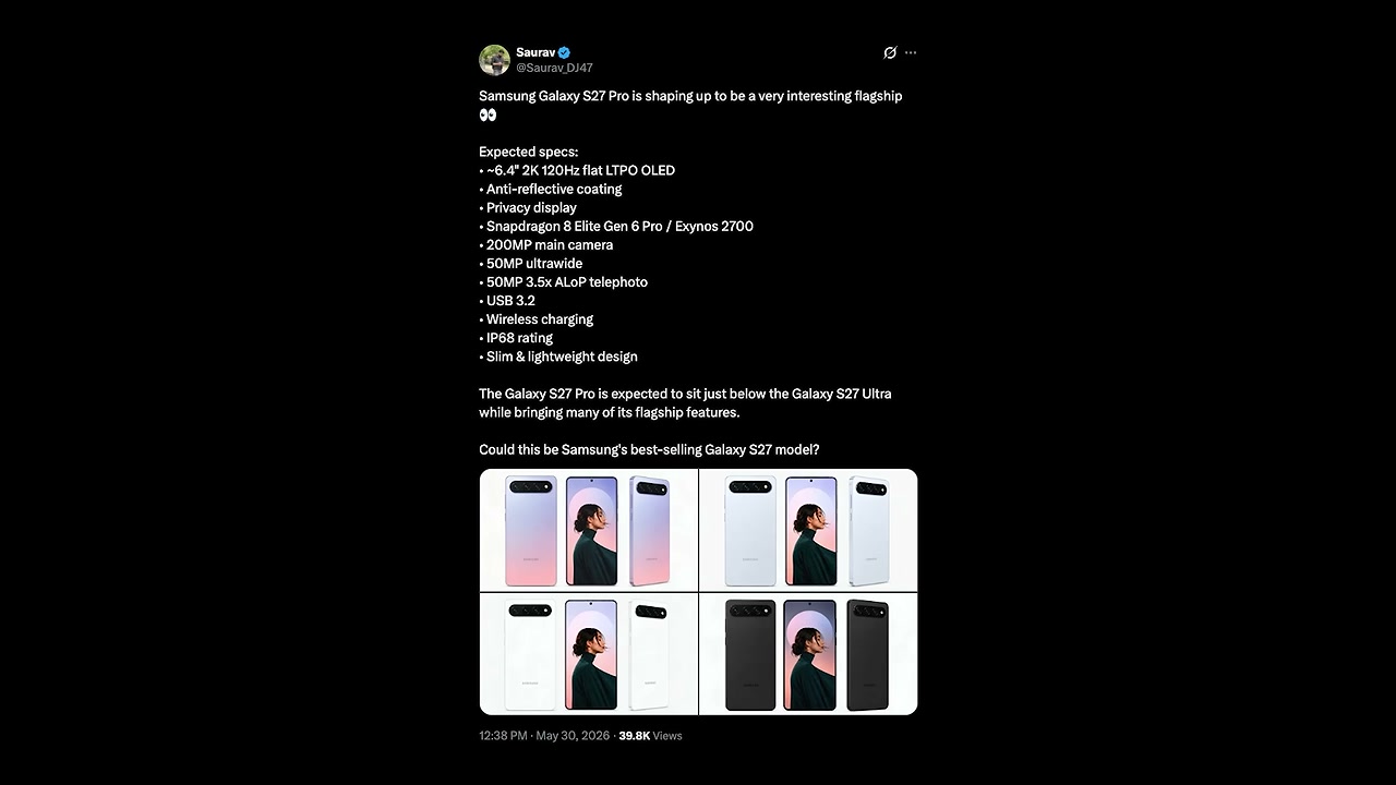 สรุปจัดเต็มข่าวลือ Samsung Galaxy S27 Series พลิกโฉมครั้งใหญ่ เพิ่มรุ่น Pro พร้อมกล้องเทพ! - บทความจาก ITBlockman