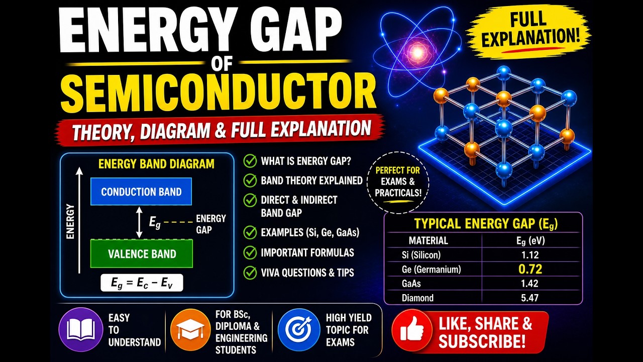 เจาะลึก Energy Gap ในสารกึ่งตัวนำ: ทำความเข้าใจ Band Theory ฉบับเข้าใจง่ายที่สุด