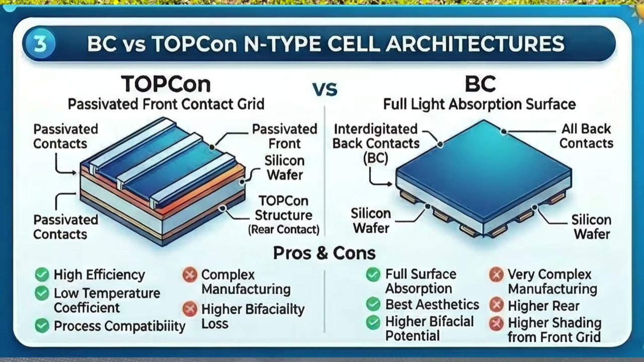 เจาะลึกเทคโนโลยีโซลาร์เซลล์ 25% TOPCon vs BC: ไขข้อข้องใจเรื่อง Busbar และประสิทธิภาพจริงที่ควรรู้ - บทความจาก ITBlockman