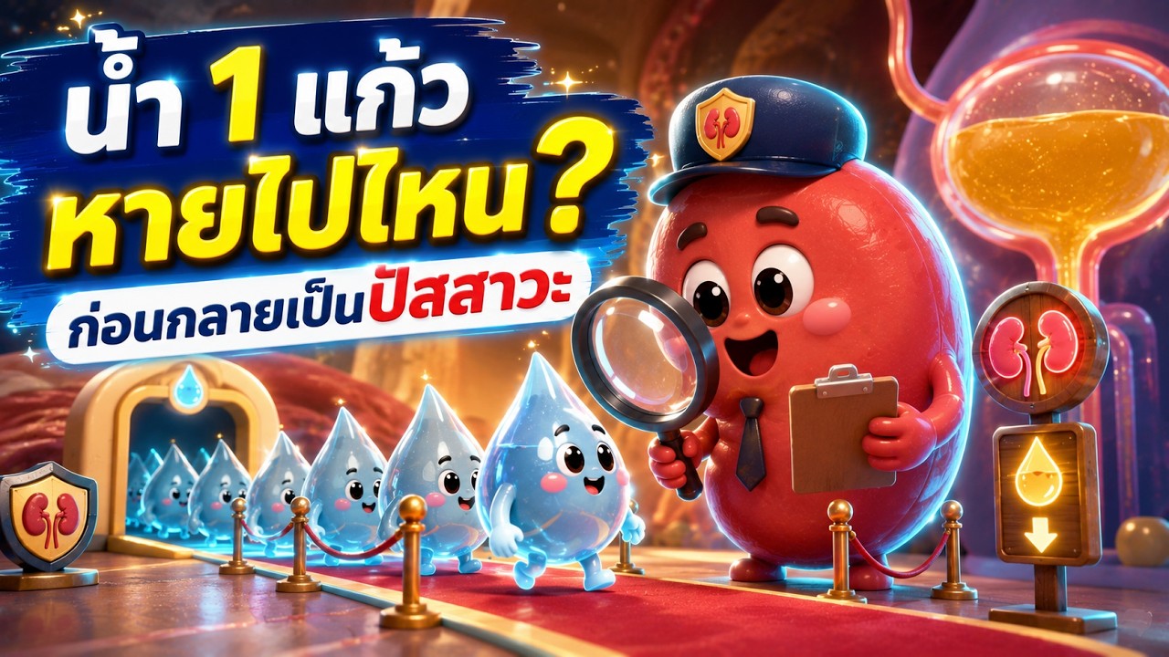 ดื่มน้ำแล้วไปไหนต่อ? เจาะลึกเส้นทางมหัศจรรย์ของน้ำในร่างกายมนุษย์